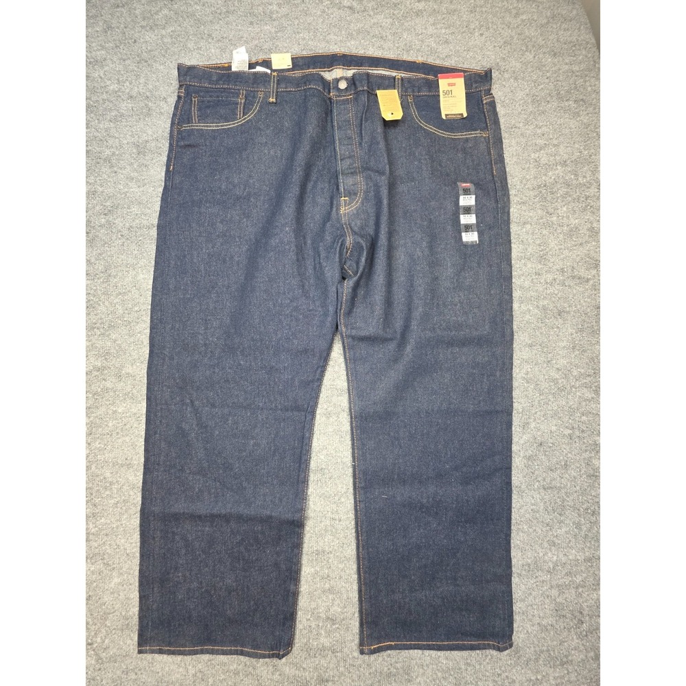 Levi's 501 Jeans Men's 50 x 30 Dark Wash Original Stretch NWT Modern Big & Tall